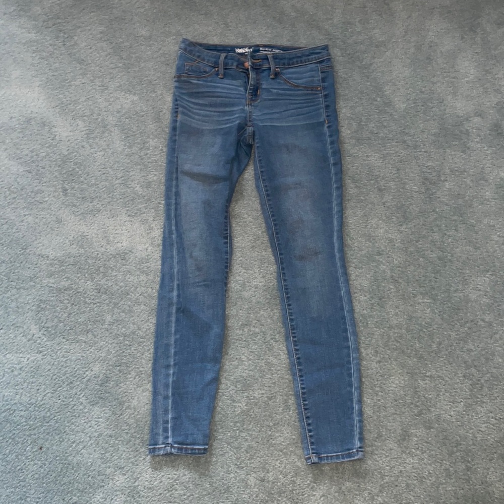 mossimo light wash mid rise jegging/jeans size 00